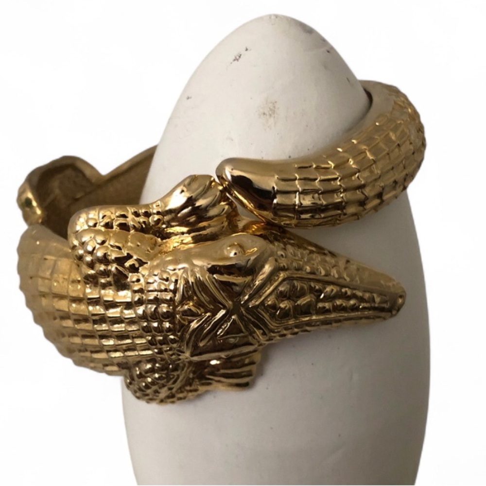 Gold Crocodile Wrap Bracelet - Women’s Fashion Jewelry